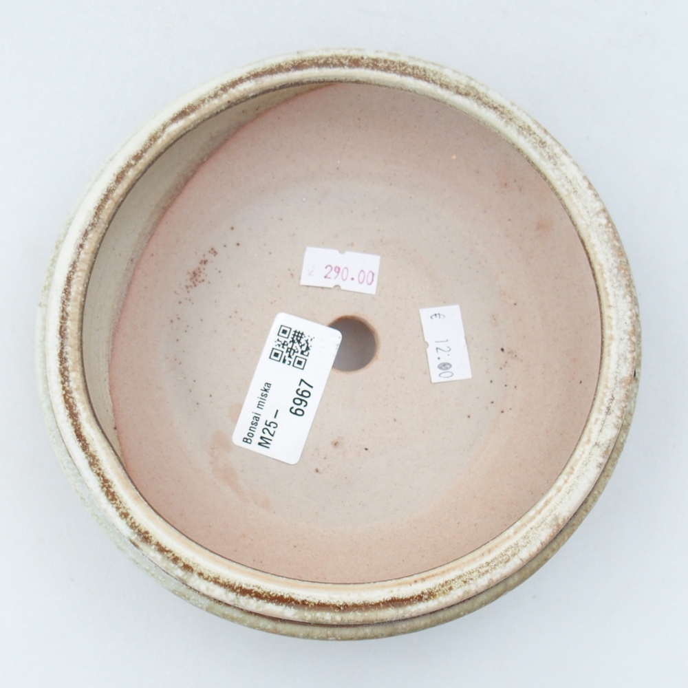 Ceramic bonsai bowl 15 x 15 x 5 cm, green