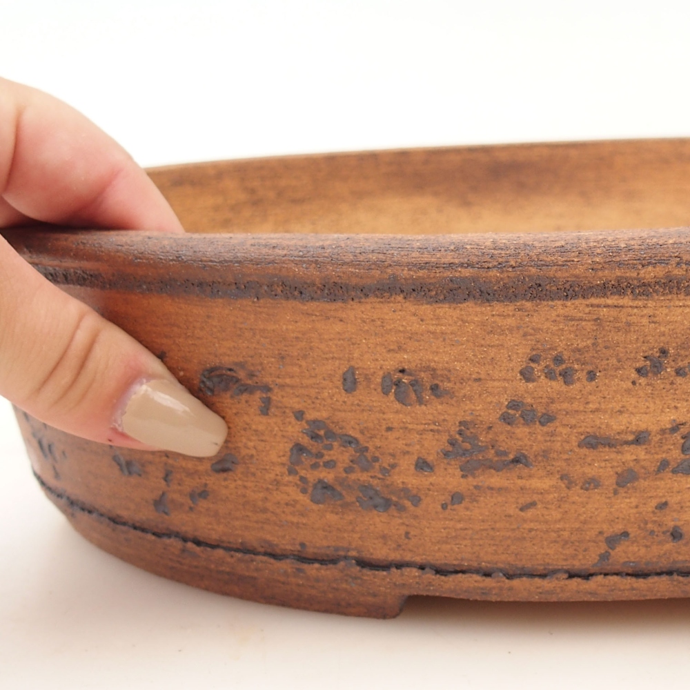 Bonsai bowl 32 x 25 x 7,5 cm , colour brown