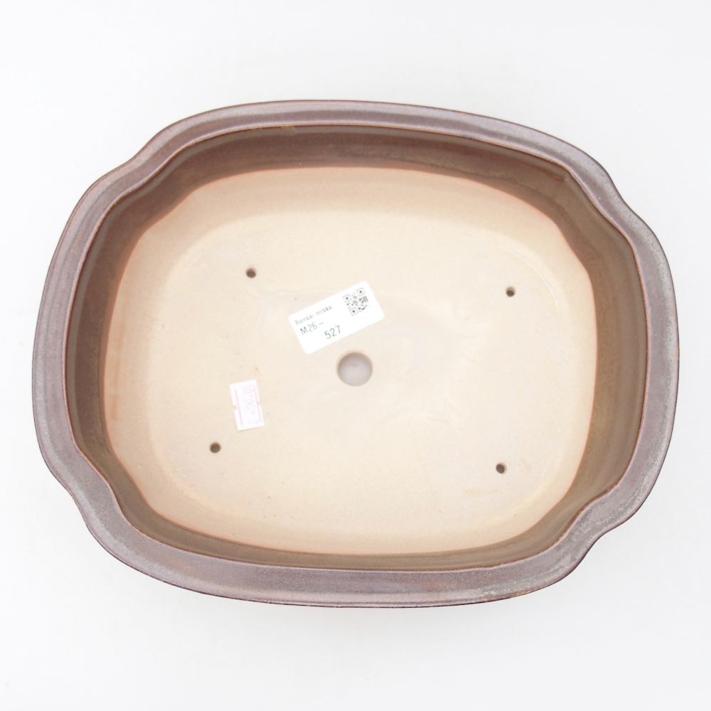 Ceramic bonsai bowl 25 x 21 x 7,5 cm, brown