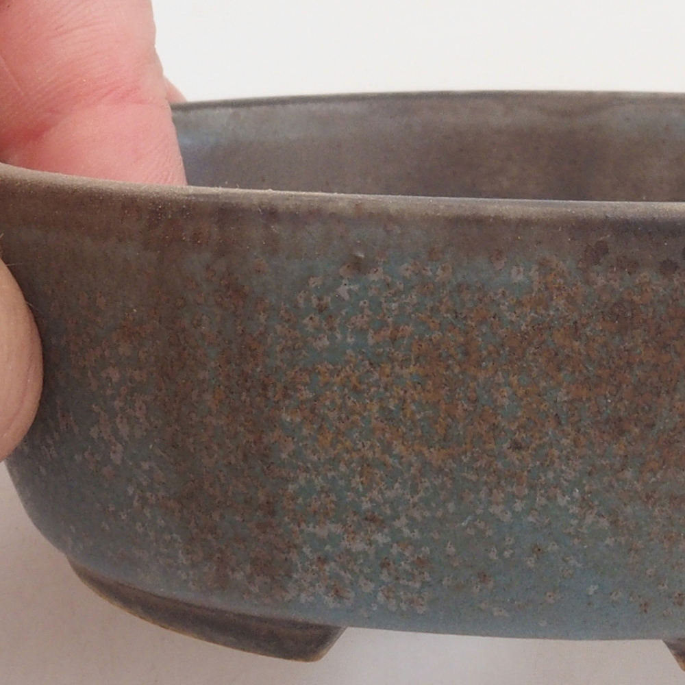 Ceramic bonsai bowl 9,5 x 8 x 3 cm, color blue