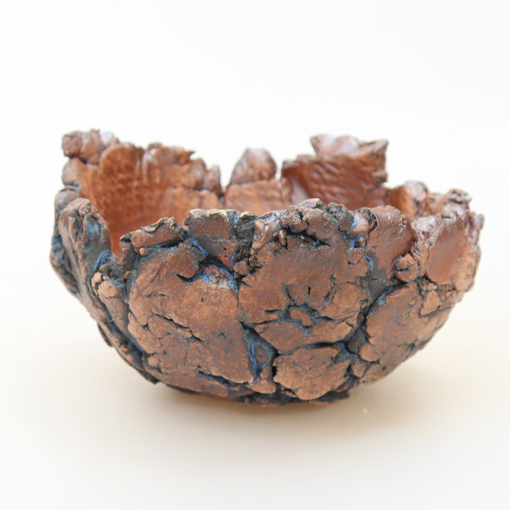 Ceramic Shell, 11 x 10.5 x 6 cm, blue