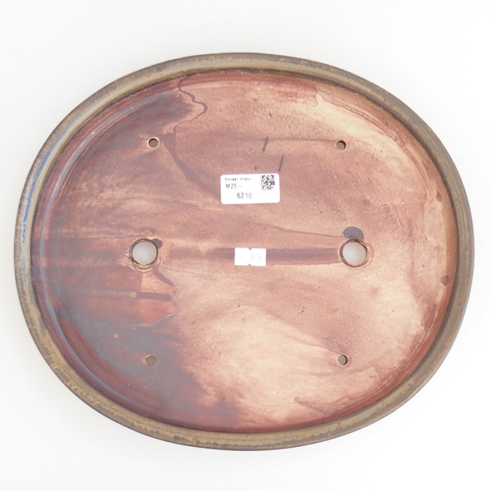Ceramic bonsai bowl 30 x 26 x 4 cm, brown