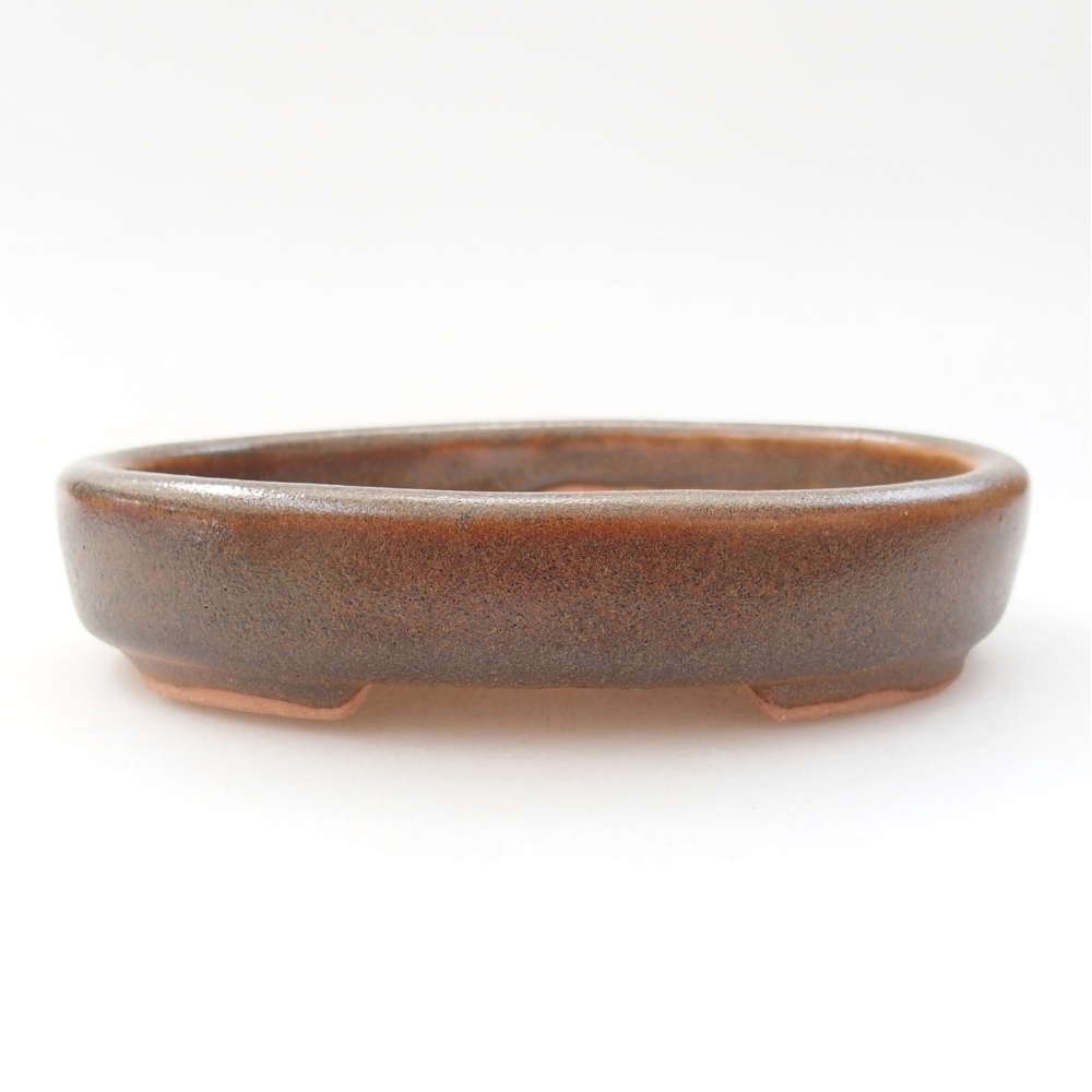 Ceramic bonsai bowl  11,5 x 9 x 2,5 cm, color brown