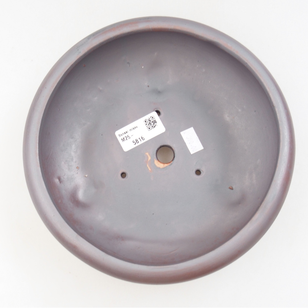 Ceramic bonsai bowl 21 x 21 x 7,5 cm, color metallic