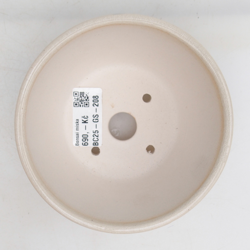 Ceramic bonsai bowl 12 x 12 x 6,5 cm, colour blue-white