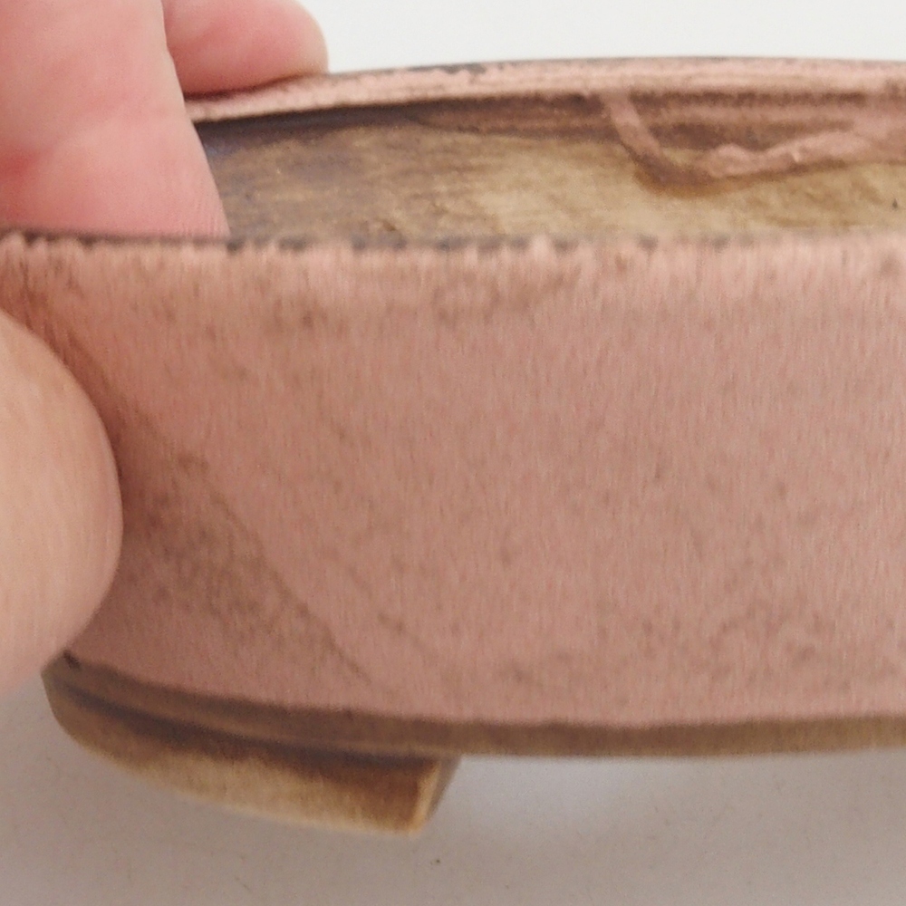 Ceramic bonsai bowl 9,5 x 8 x 3 cm, color pink
