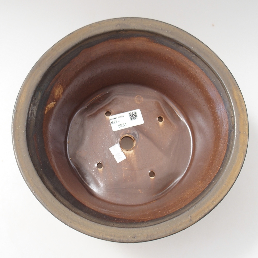 Ceramic bonsai bowl 24 x 24 x 11,5 cm, brown