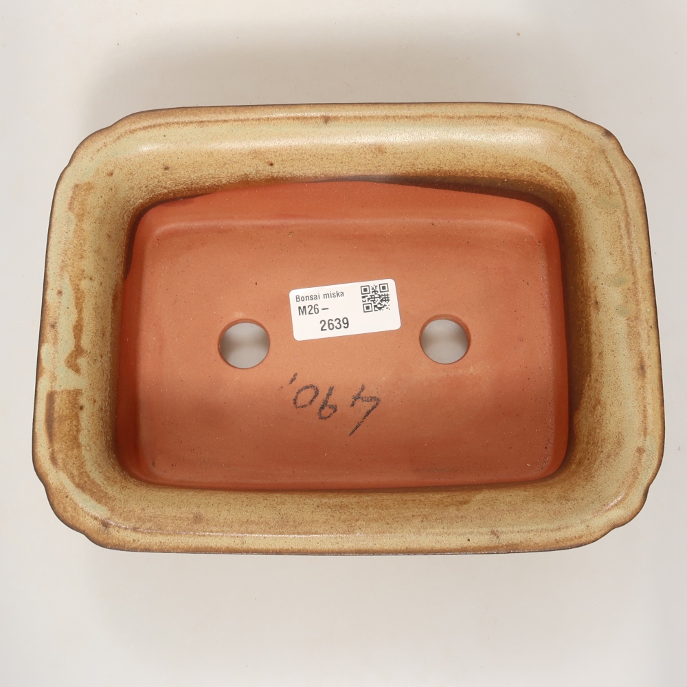 Ceramic Bowl  20 x 15.5 x 6 cm, brown