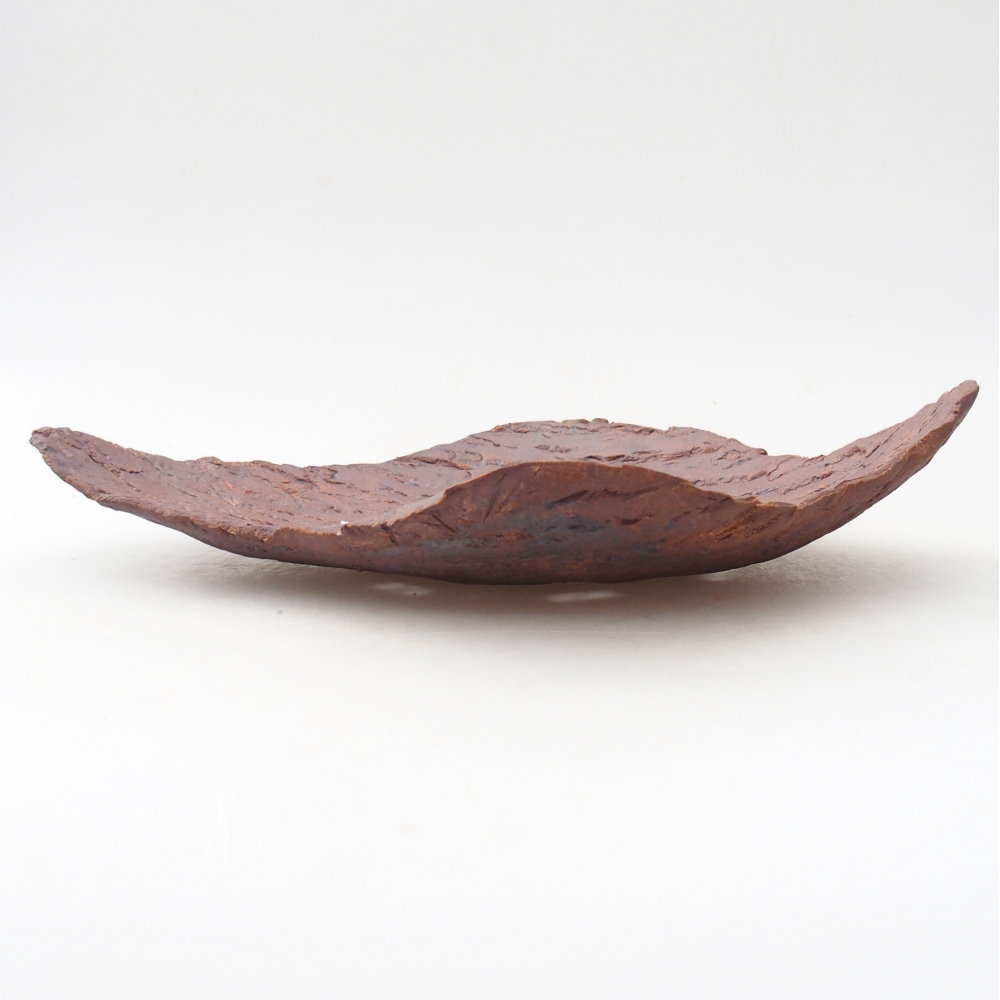Ceramic Shell 27,5 x 19,5 x 6 cm , colour brown