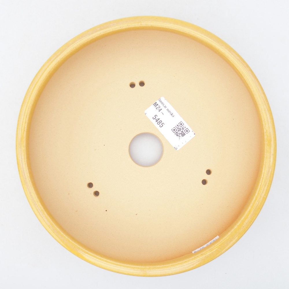 Ceramic bonsai bowl 18 x 18 x 5 cm, color yellow