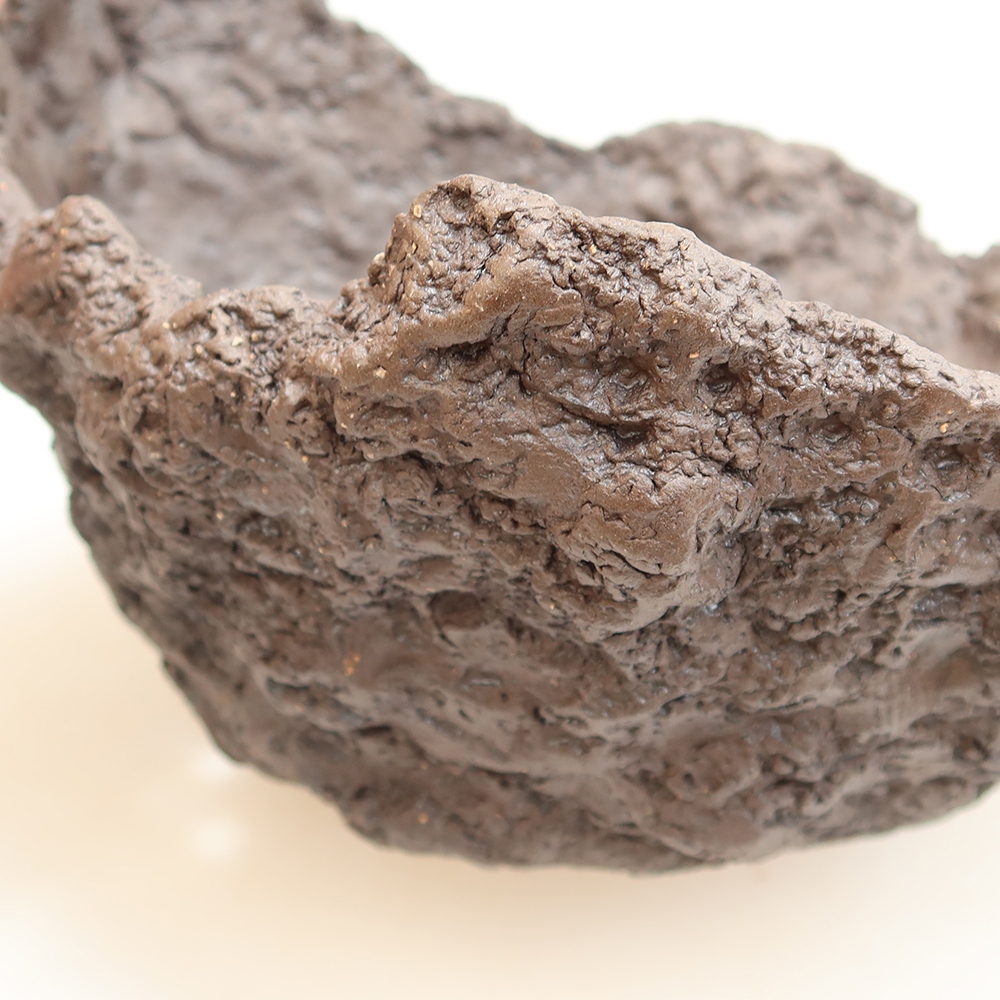 Ceramic Shell, 18 x 16 x 13 cm, brown
