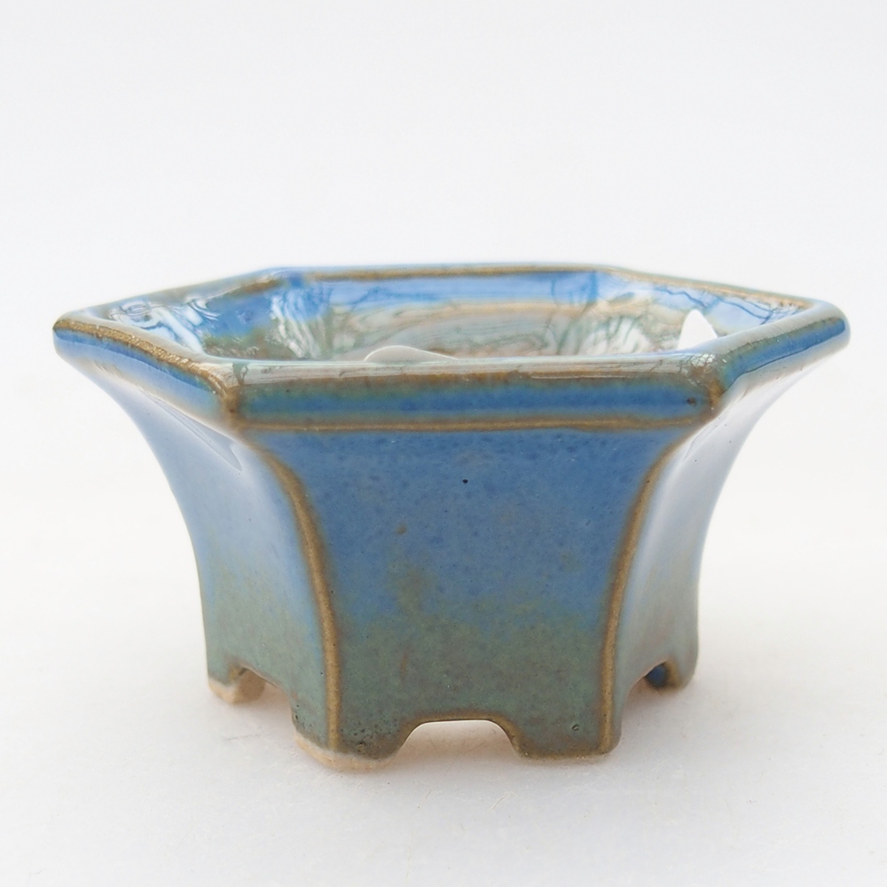 Mini bonsai bowl 5,5 x 5 x 3 cm, colour blue