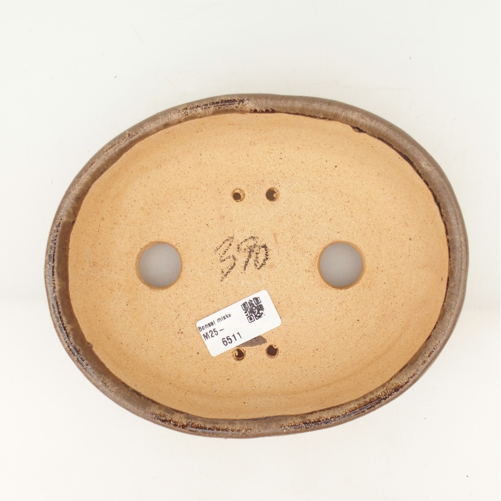Bonsai bowl 19,5 x 16 x 6 cm , colour brown