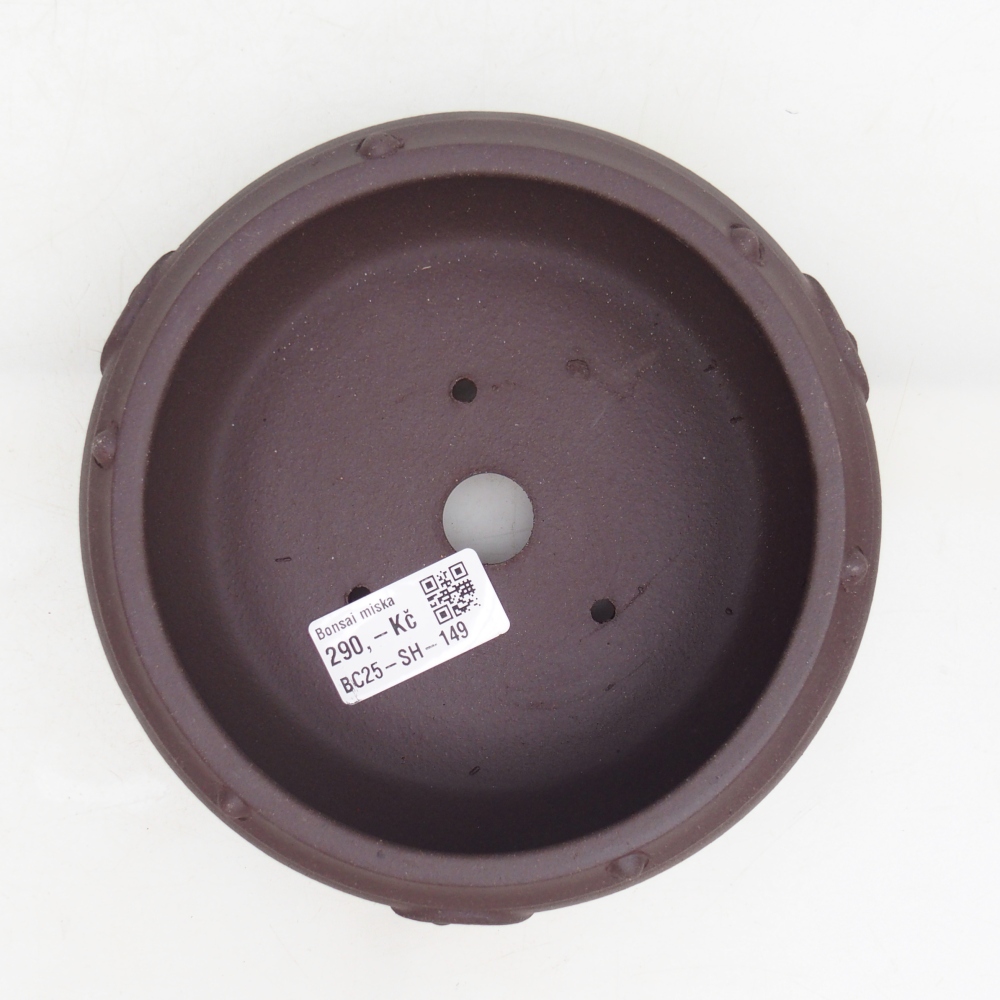Ceramic bonsai bowl 15,5 x 15,5 x 5 cm, brown