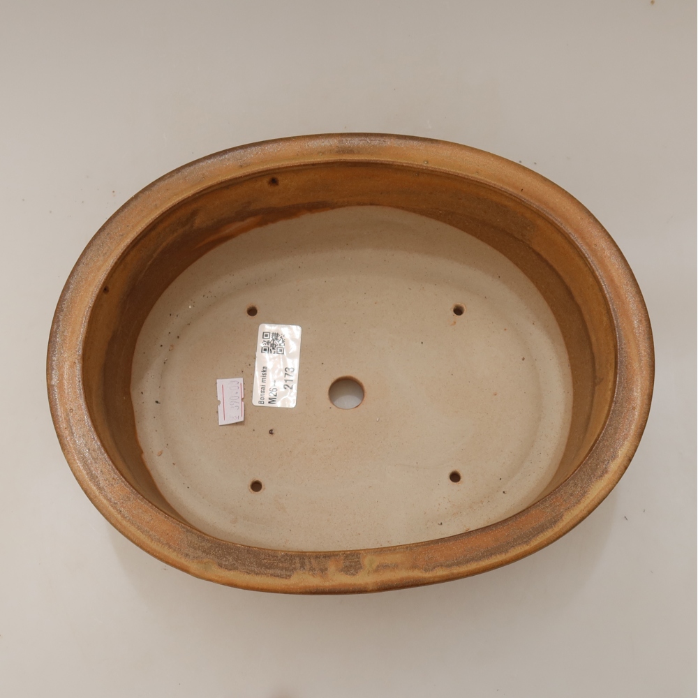 Ceramic bonsai pot, 23 x 19 x 8 cm, beige