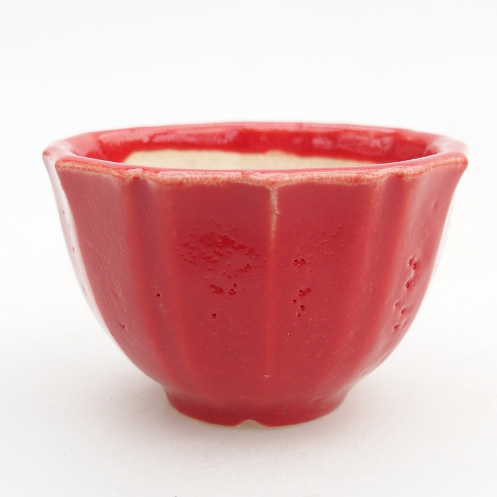 Mini bonsai bowl 5,5 x 5,5 x 3,5 cm, colour red