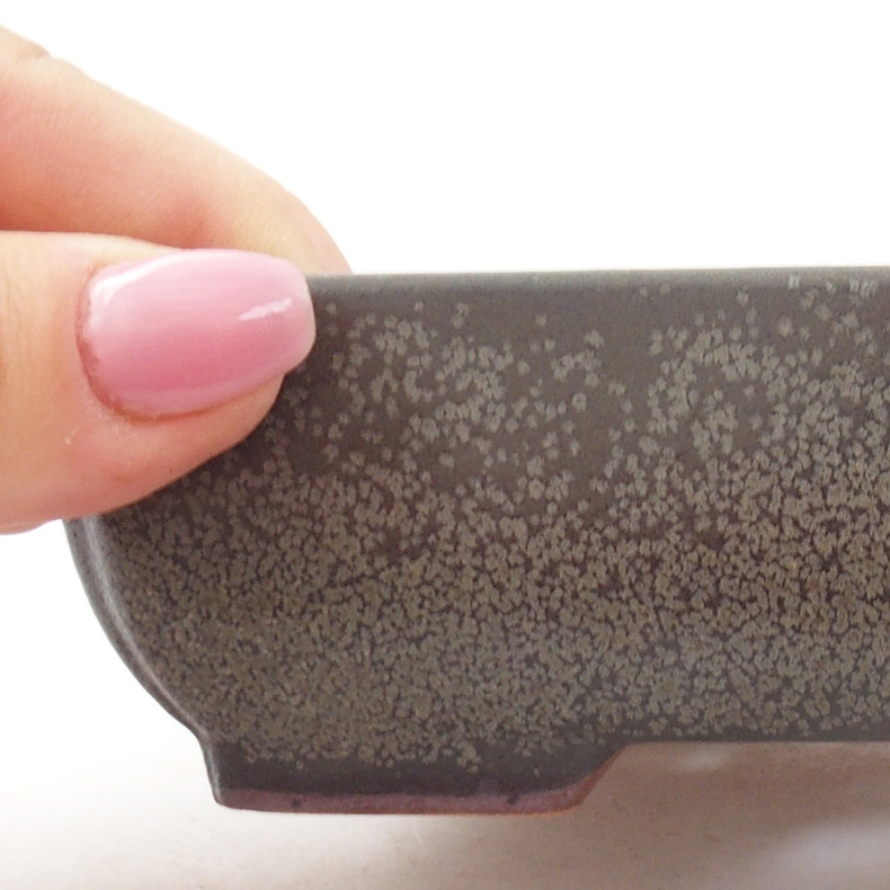 Ceramic bonsai bowl 14 x 11 x 4 cm, color gray