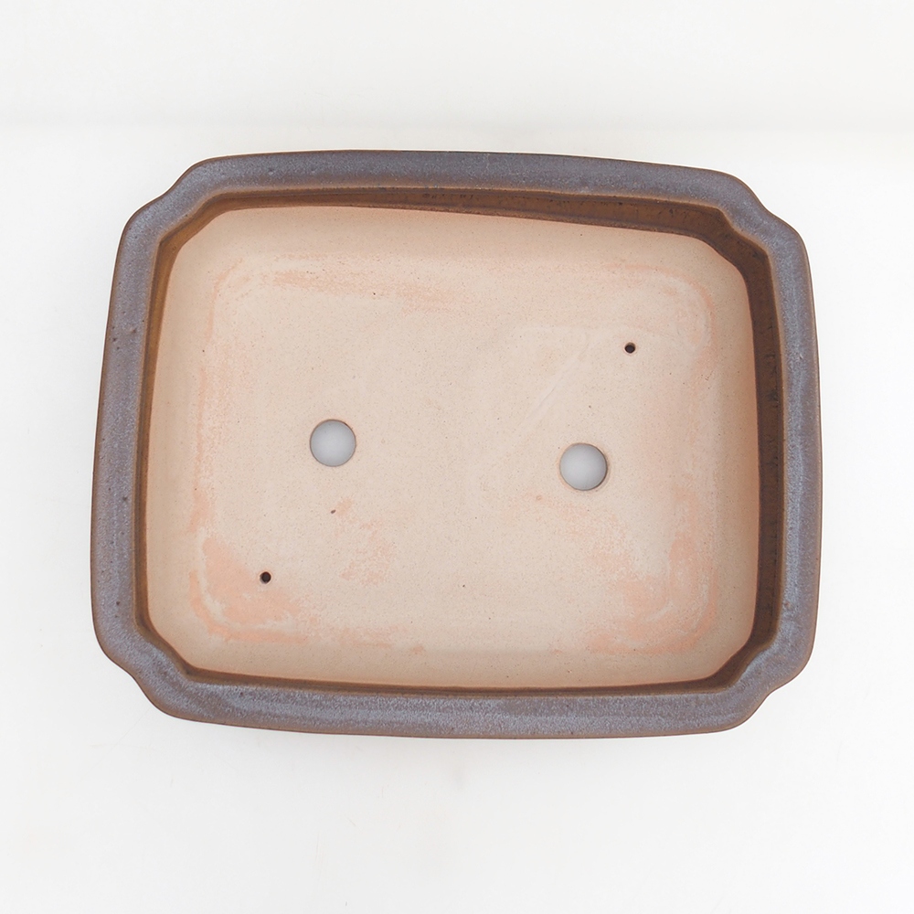 Bonsai bowl H20 - 26,5 x 21,5 x 6,5 cm. - brown