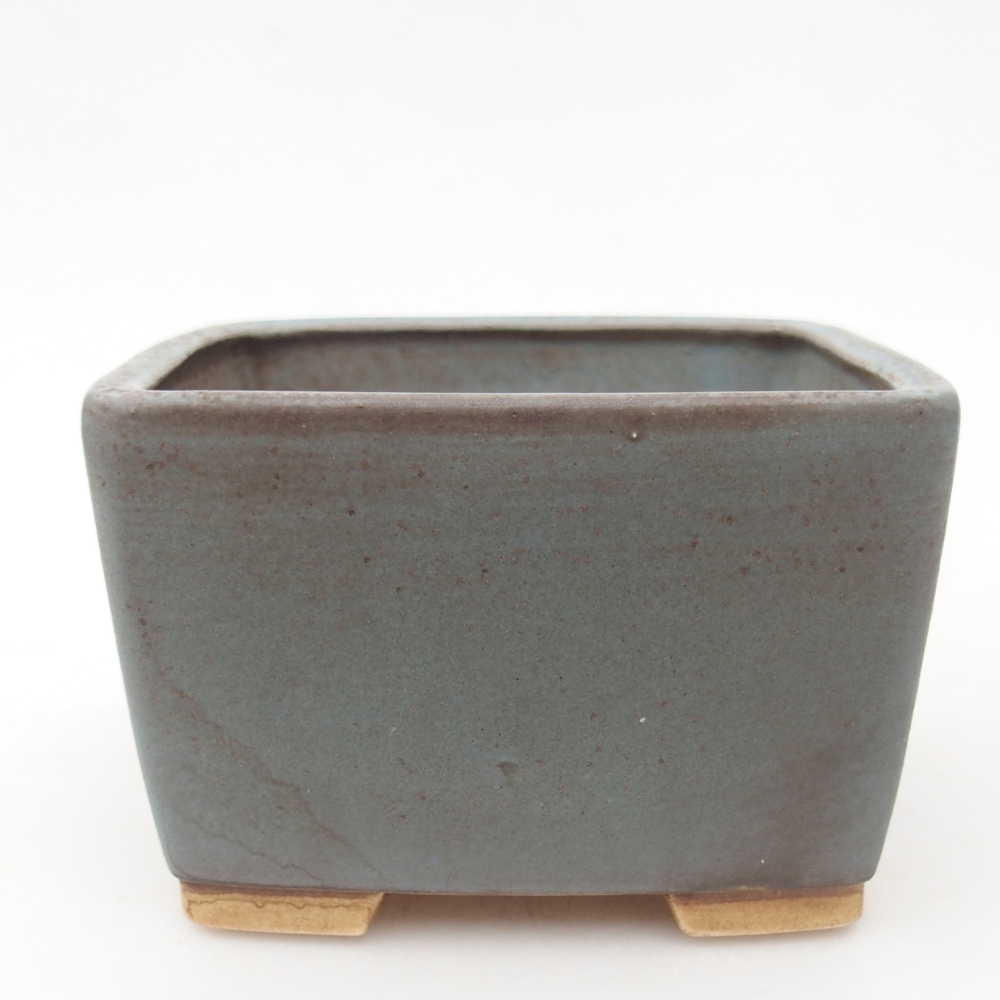 Ceramic bonsai bowl 11 x 11 x 7 cm, colour blue