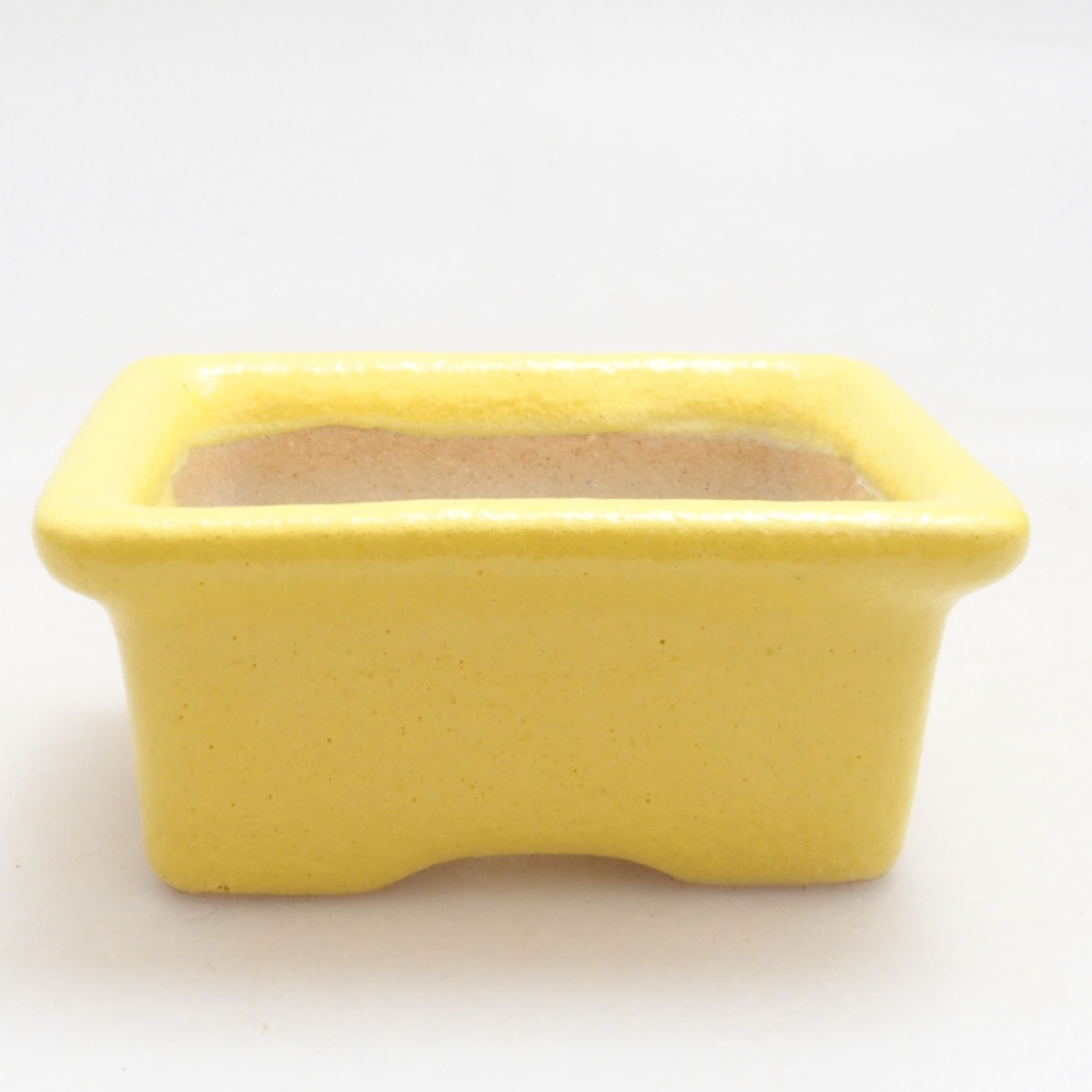 Ceramic bonsai bowl 5,5 x 4 x 2,5 cm, yellow