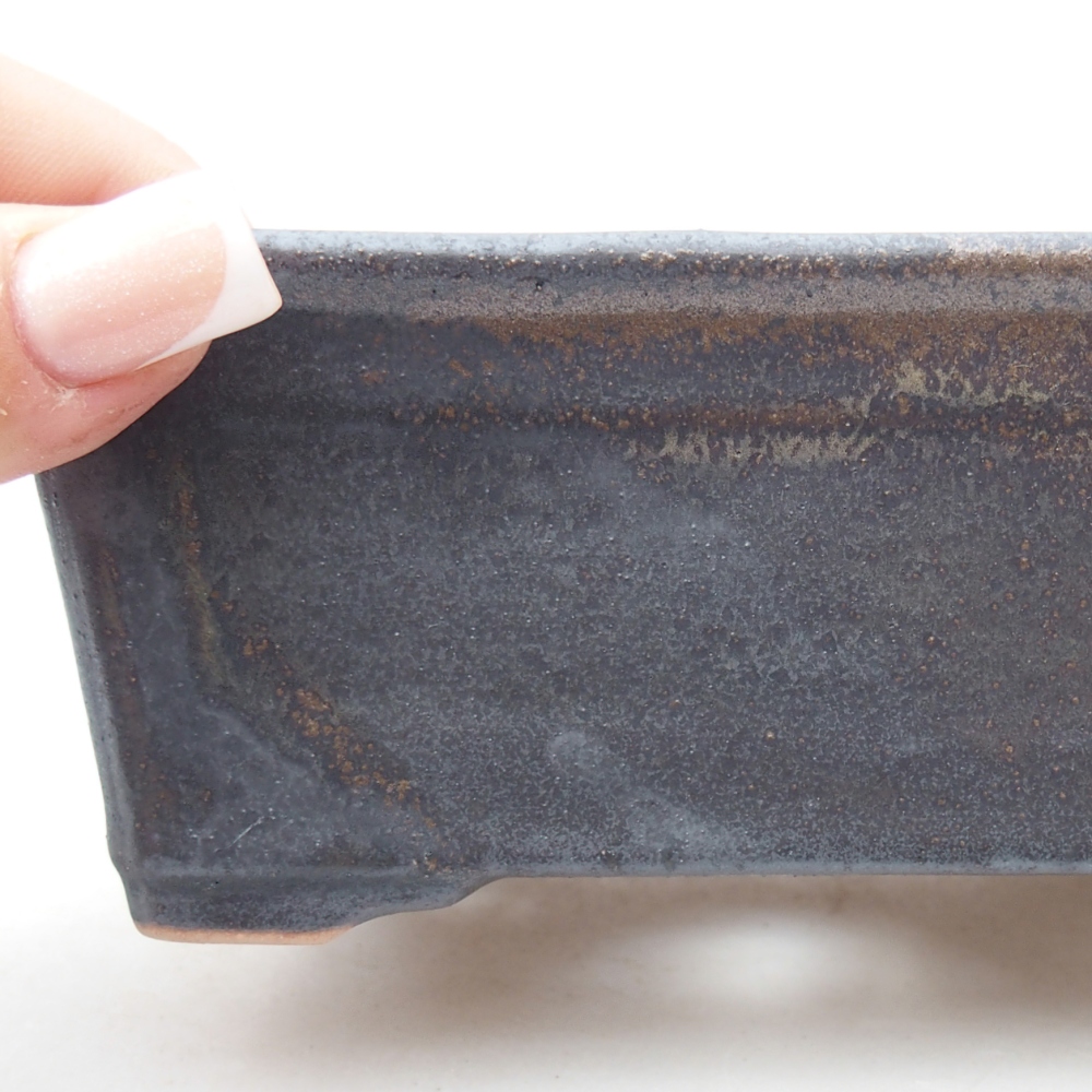 Ceramic bonsai bowl 13,5 x 10 x 5,5 cm, brown
