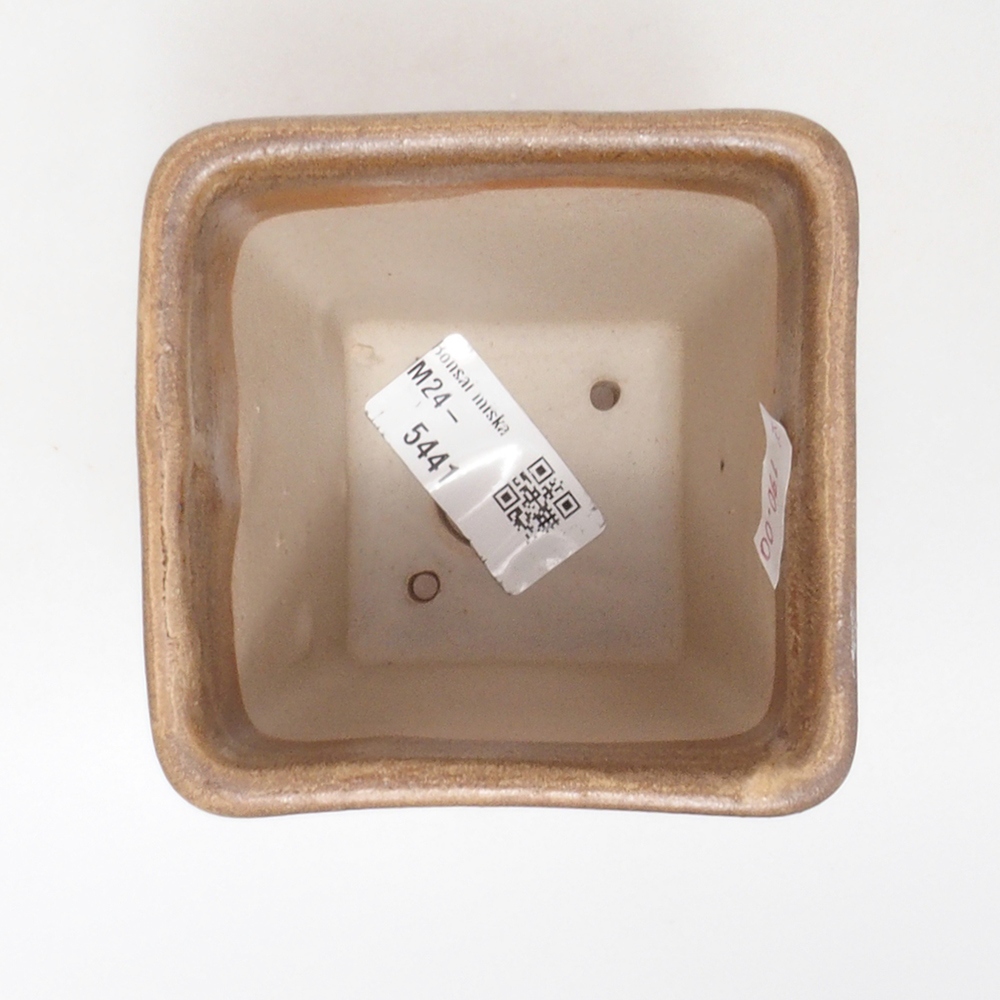 Ceramic bonsai bowl 8,5 x 8,5 x 11 cm, color brown