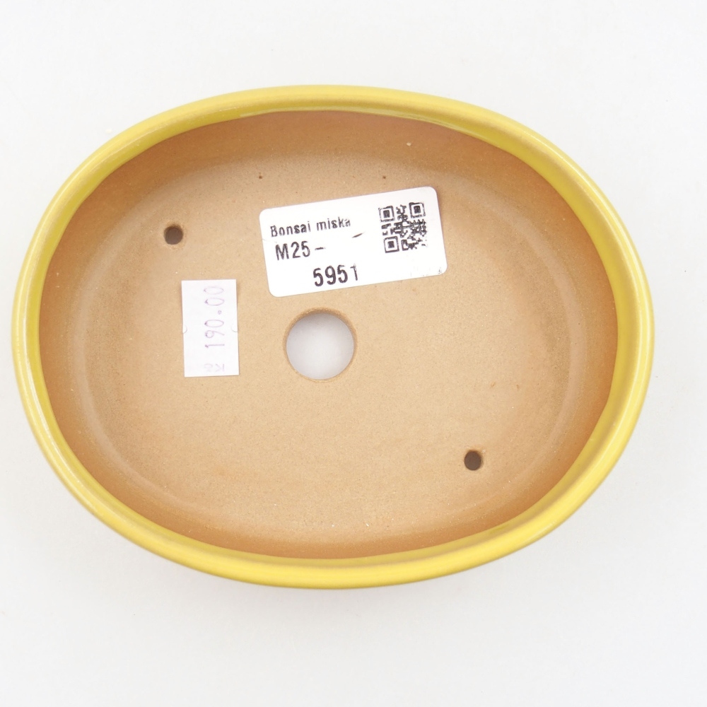 Ceramic bonsai bowl 13 x 10 x 4 cm, color yellow
