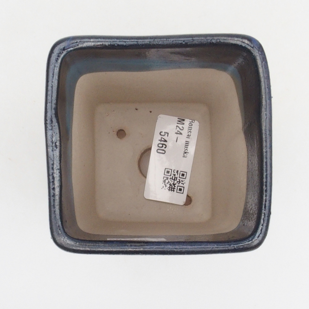 Ceramic bonsai bowl 8 x 8 x 10,5 cm, color blue