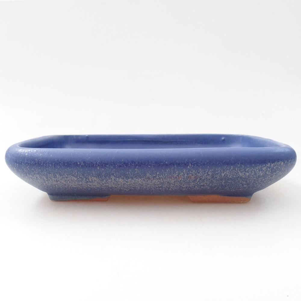 Ceramic bonsai bowl 17 x 13,5 x 3,5 cm, color blue