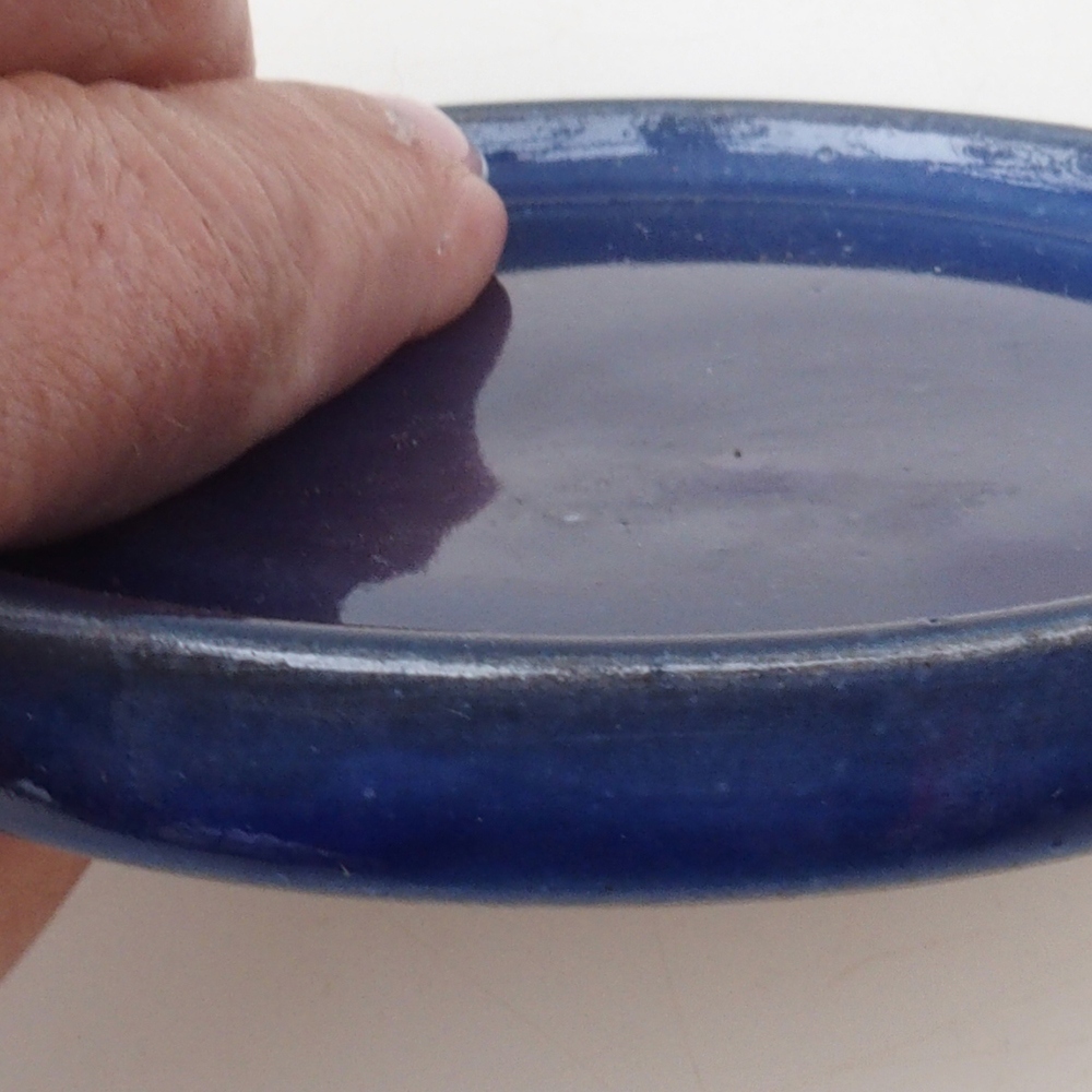 Bonsai bowl round D6-S - 10 x 10 x 1 cm - blue