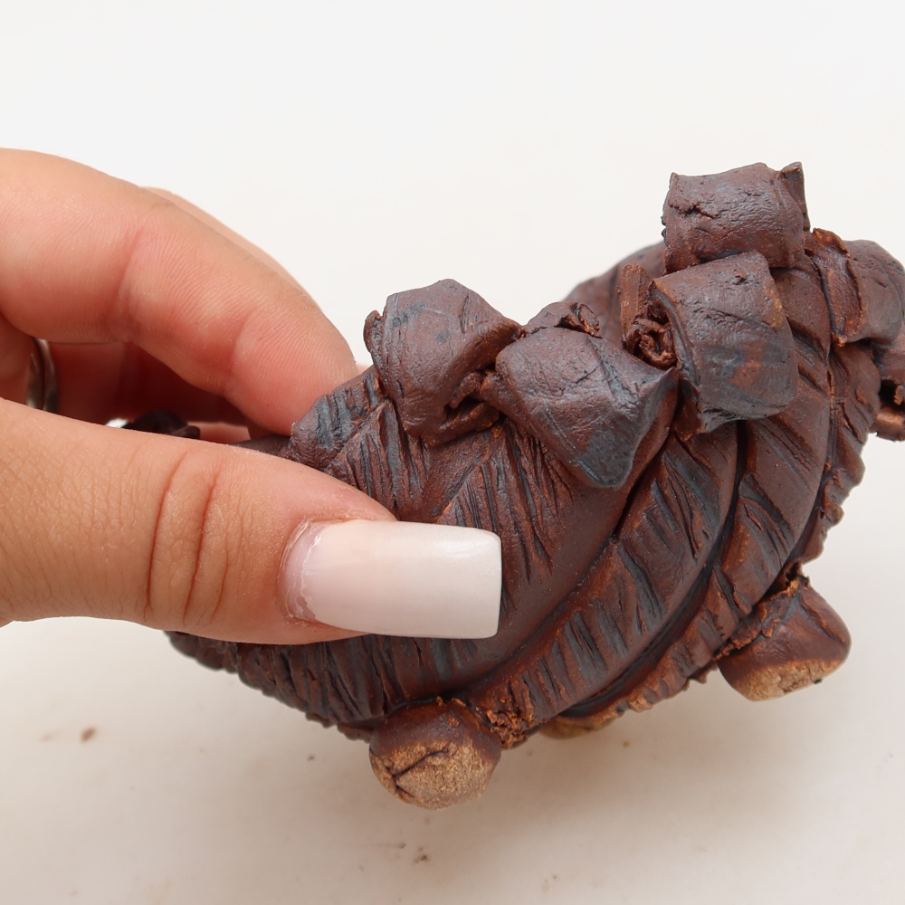 Ceramic Shell  11 x 8 x 6.5 cm, brown