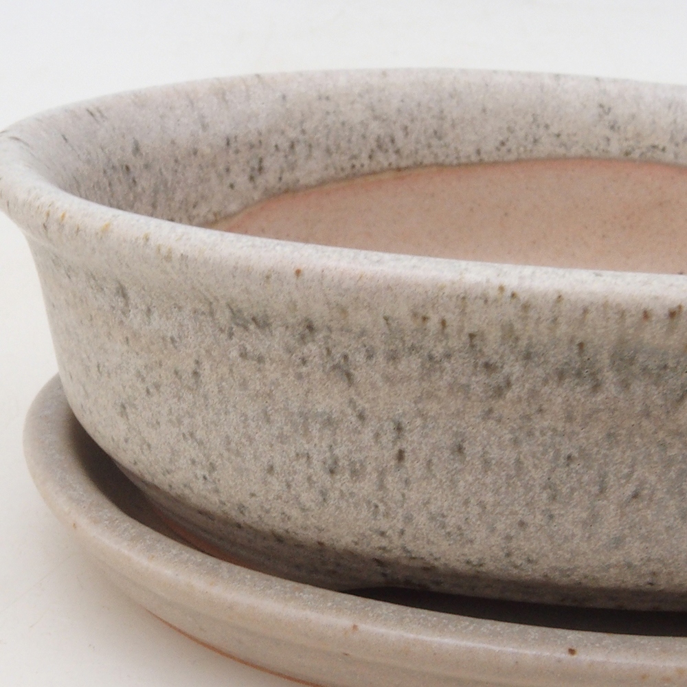 Bonsai bowl + saucer H04 - beige