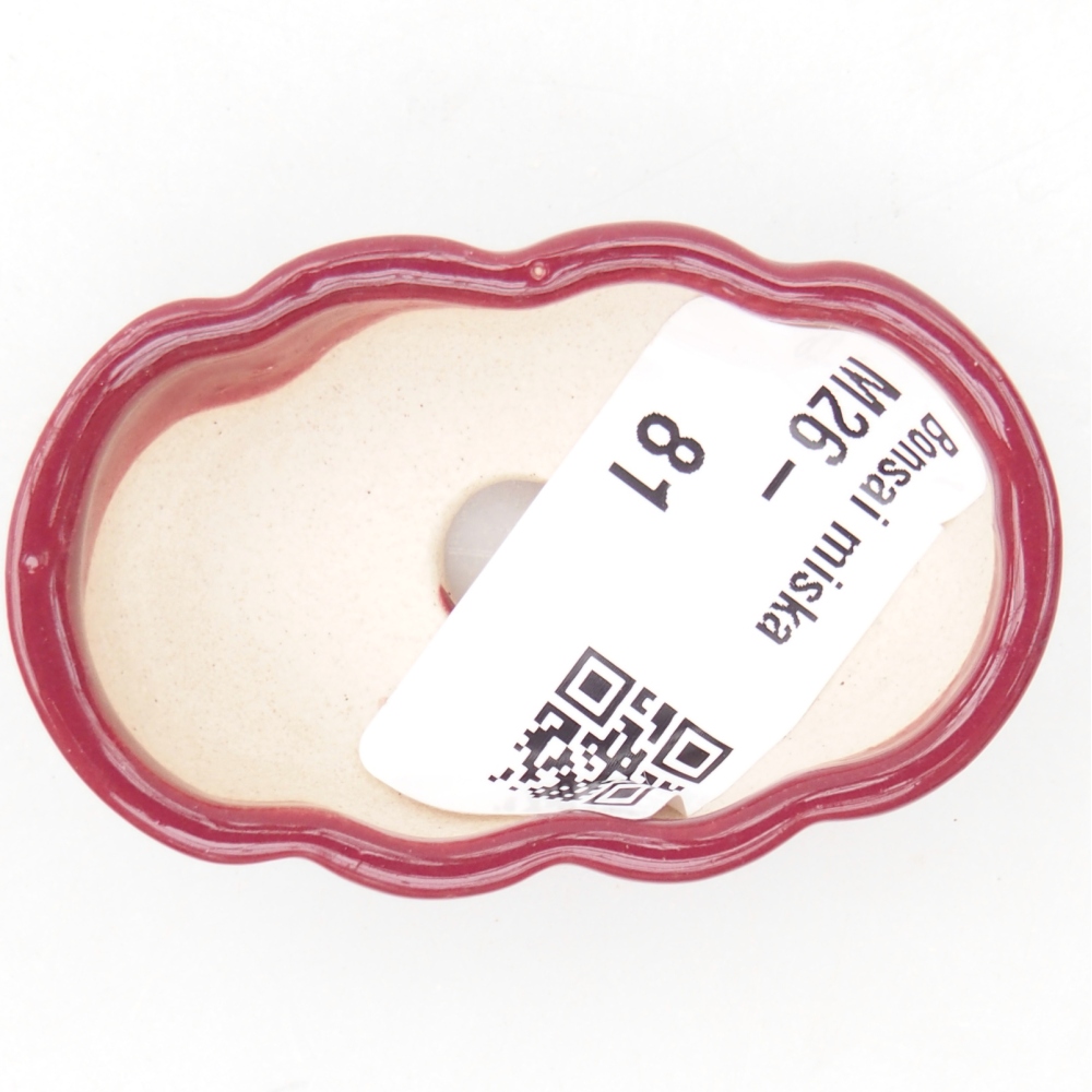 Mini bonsai bowl 5,5 x 3,5 x 1,5 cm, burgundy