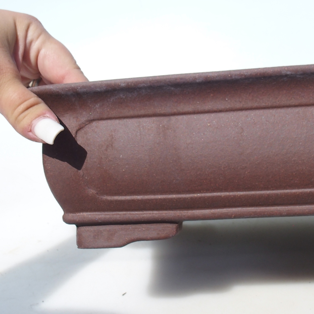 Bonsai bowl 34,5 x 25,5 x 8,5 cm birch brown