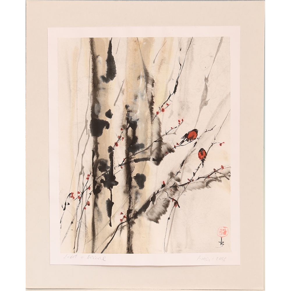Calligraphy - Life Among the Birch Trees