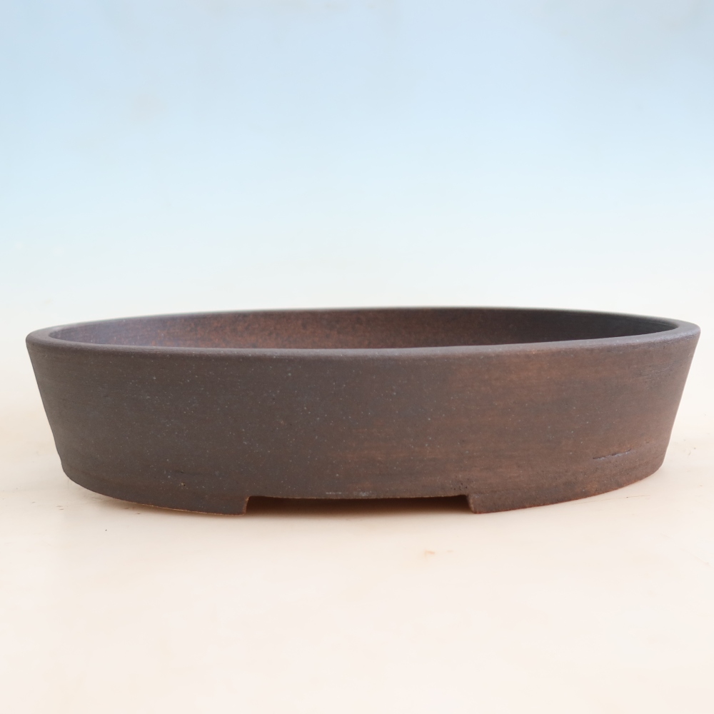 Ceramic bonsai pot, 38 x 30 x 7 cm, brown