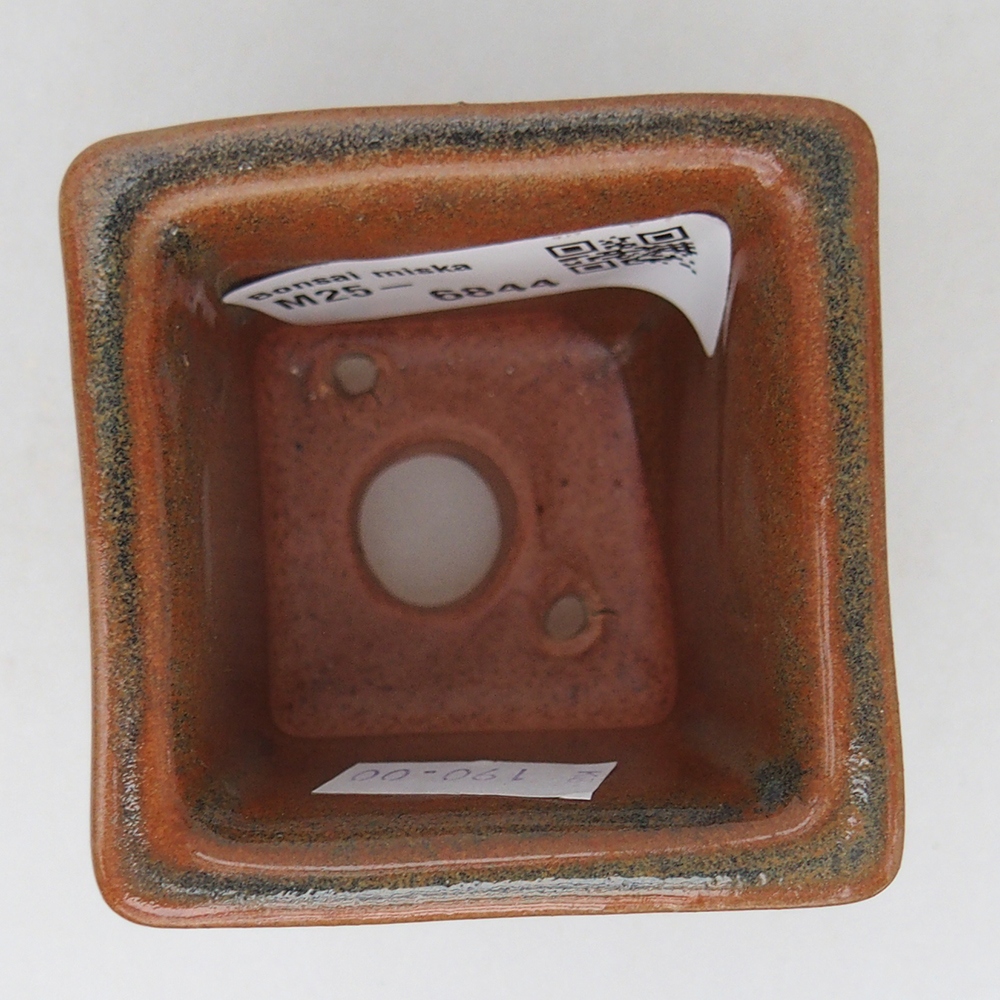 Ceramic bonsai bowl 5,5 x 5,5 x 5,5 cm, brown