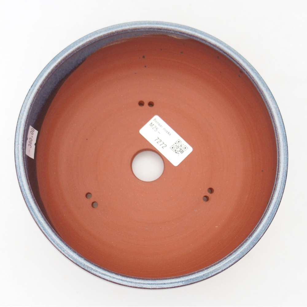 Ceramic bonsai bowl 18 x 18 x 7,5 cm, colour blue