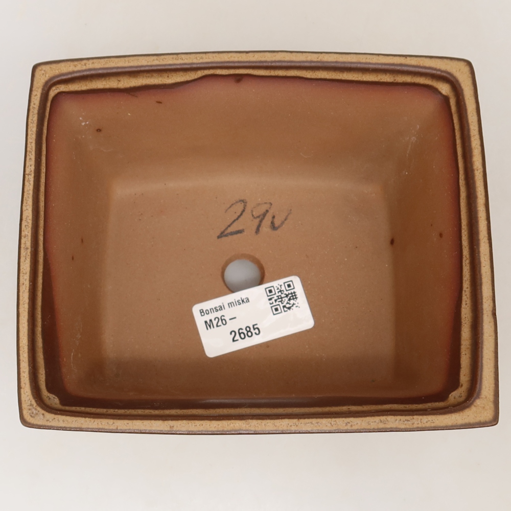 Ceramic Bowl  14.5 x 12.5 x 7 cm, brown