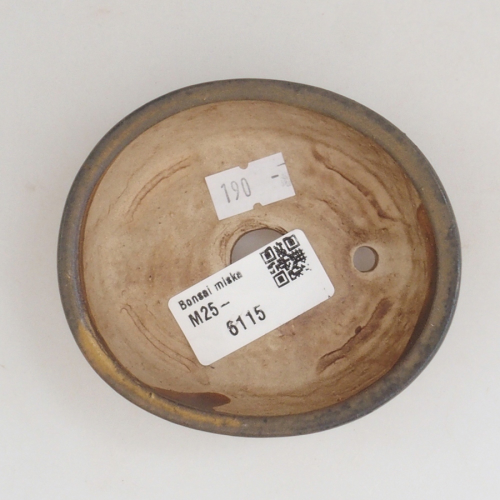 Ceramic bonsai bowl 9,5 x 8 x 3 cm, color brown