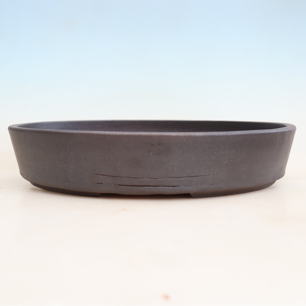 Ceramic bonsai pot, 37 x 30 x 7 cm, brown