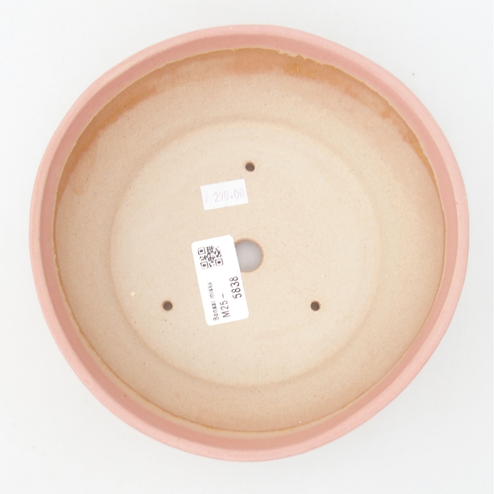 Ceramic bonsai bowl 18 x 18 x 5,5 cm, color pink