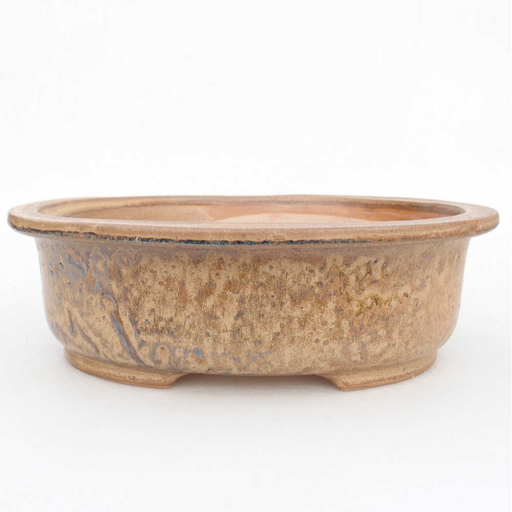 Ceramic bonsai bowl 26 x 22 x 8 cm, colour beige