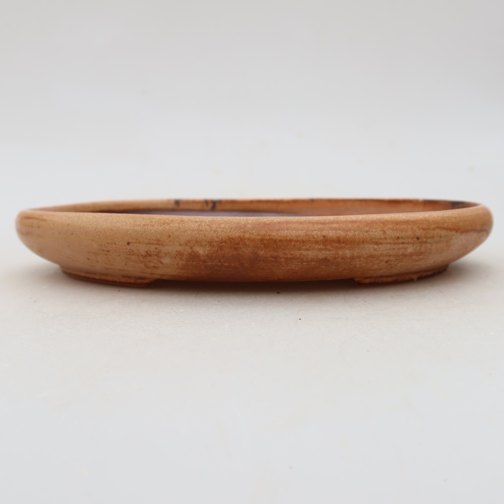 Ceramic bonsai pot, 17 x 12 x 2.5 cm, pink