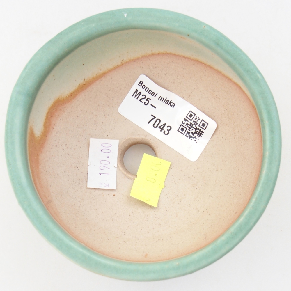 Ceramic bonsai bowl 9,5 x 9,5 x 5 cm, green