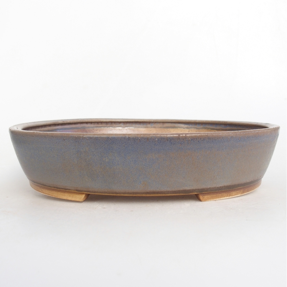 Ceramic bonsai bowl 28 x 24 x 6 cm, colour blue