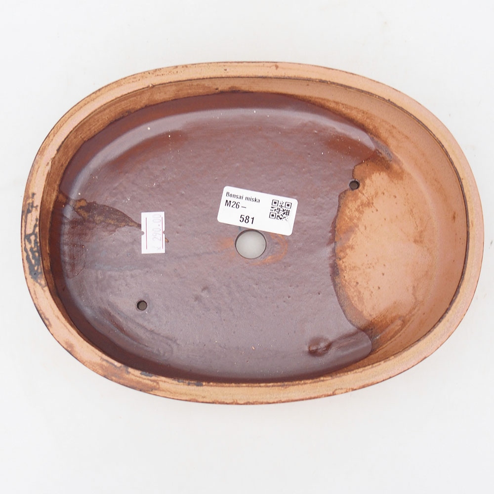 Ceramic bonsai bowl 22 x 17 x 4 cm, pink