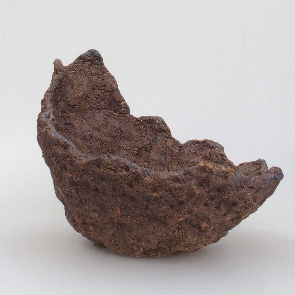 Ceramic shell 22 x 20 x 20,5 cm, brown color