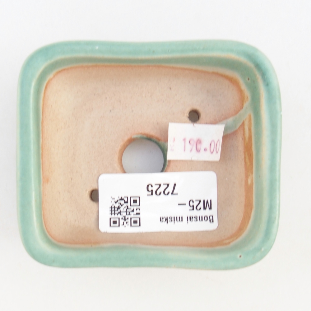 Ceramic bonsai bowl 8 x 7 x 3,5 cm, green