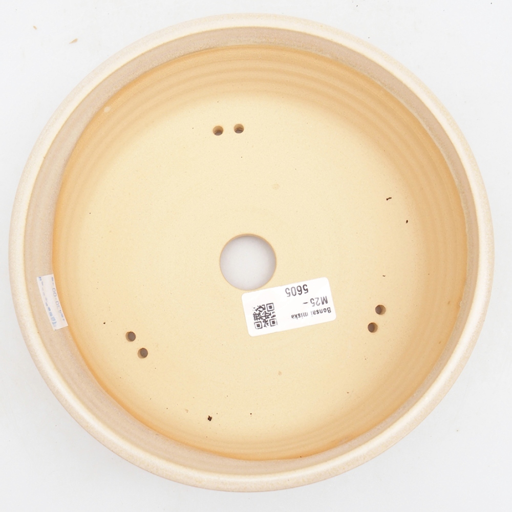 Ceramic bonsai pot 19 x 19 x 6 cm, beige